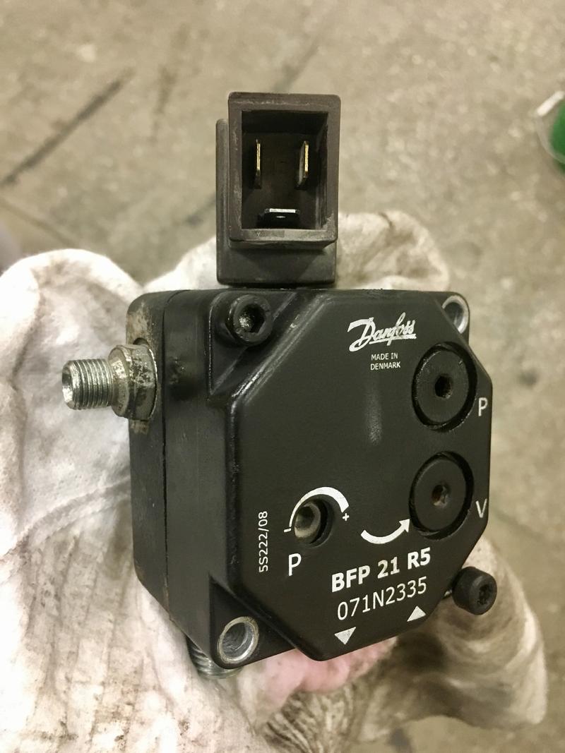 Pump face. Out of diesel space heater.